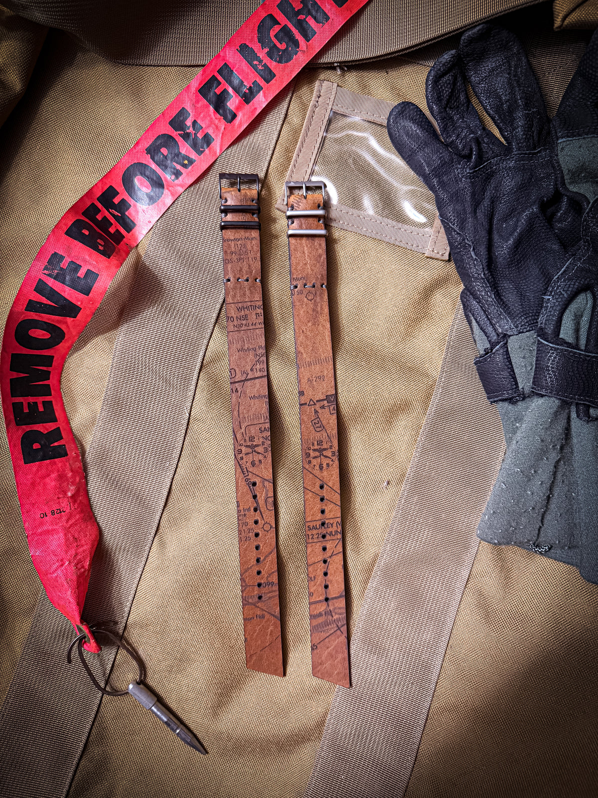 Helmet Fire MC1 - BLEMISHED, handmade leather watch strap by Grey Area Co. Photo 6.