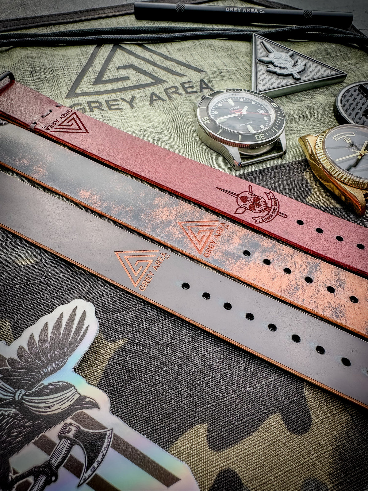 SBWC x Grey Area Co. MC1, handmade leather watch strap Photo 3.