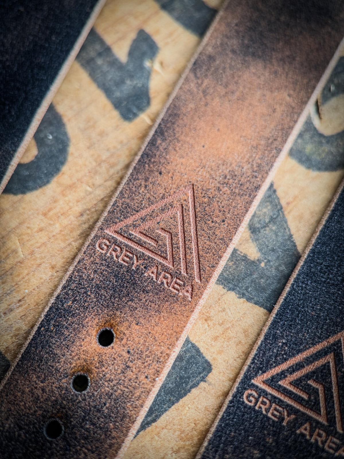 Black Marble Shell Cordovan MC1, handmade shell cordovan watch strap by Grey Area Co. Photo 4.