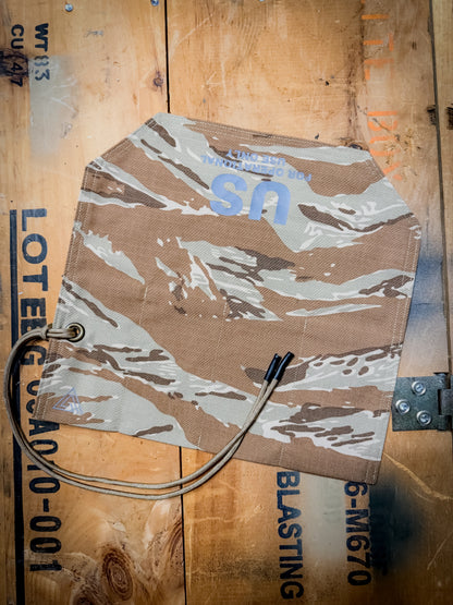 Desert Tiger Stripe Recon Roll, handmade watch roll by Grey Area Co. Photo 3.