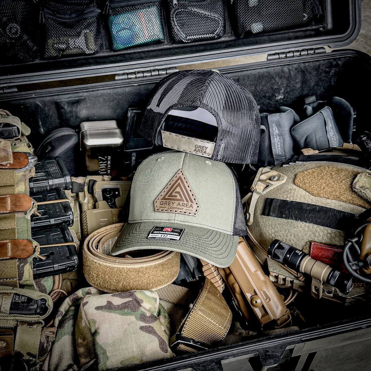 Grey Area Co. Team Hat, hat with Wickett and Craig leather patch