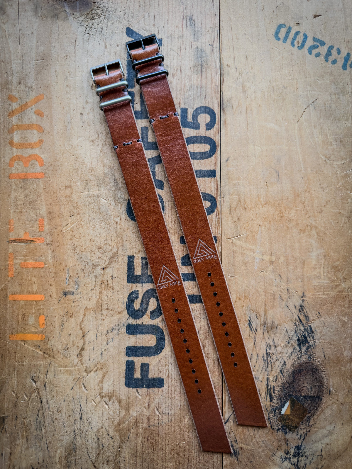 La Bretagna Gaucho Oil MC1, handmade leather watch strap by Grey Area Co.
