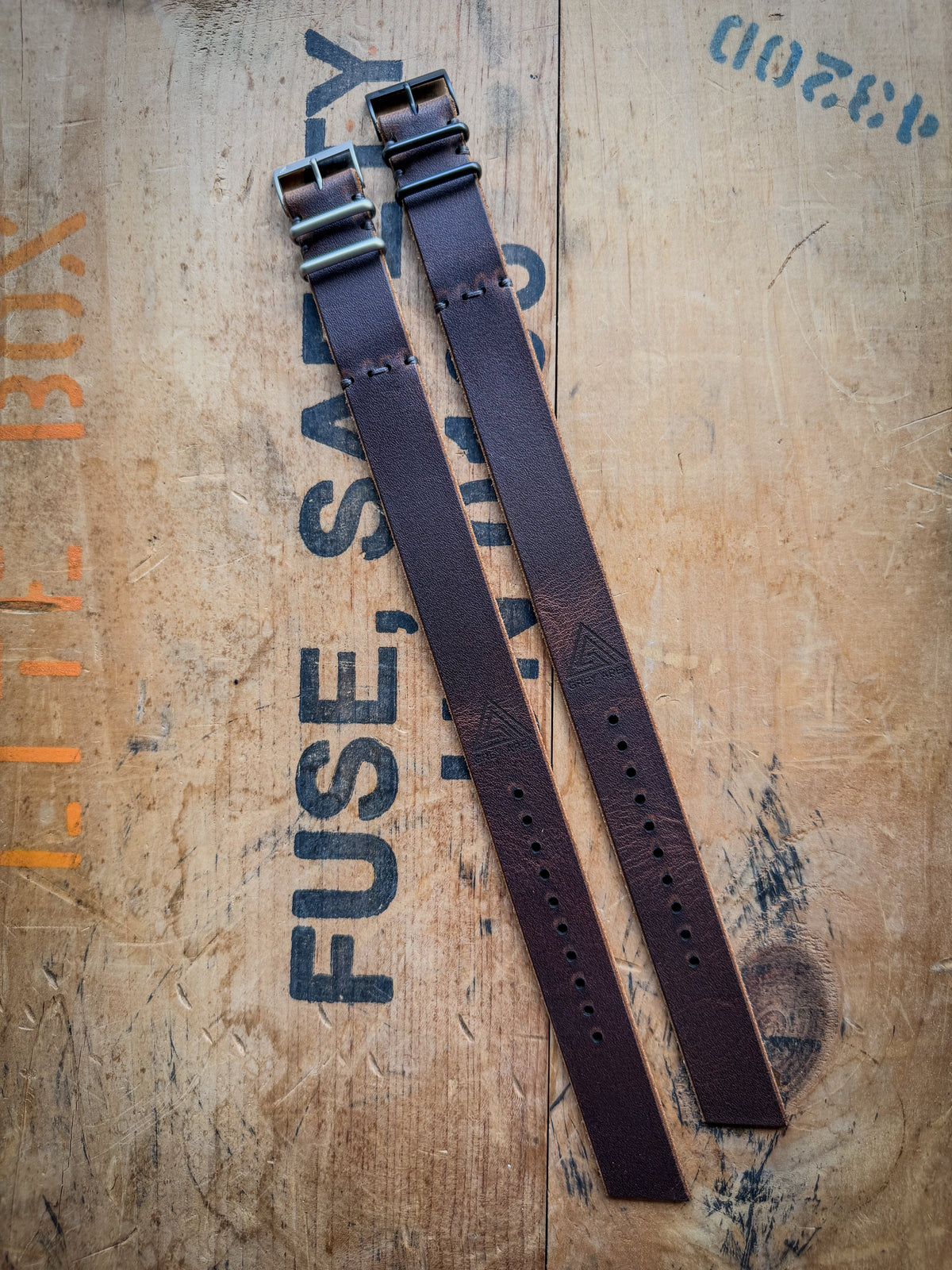 Newbury Tortoise MC1, handmade leather watch strap by Grey Area Co.
