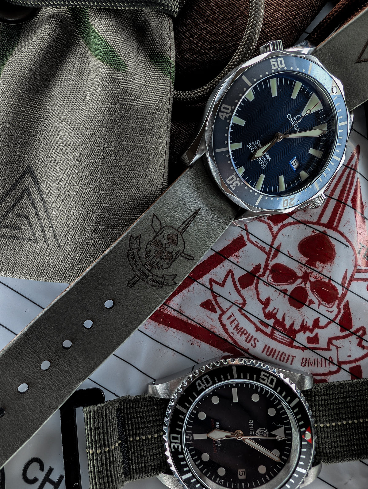 SBWC x Grey Area Co. 20mm MC1, handmade leather watch strap Photo 2.