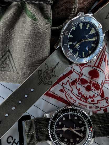 SBWC x Grey Area Co. 20mm MC1, handmade leather watch strap Photo 2.