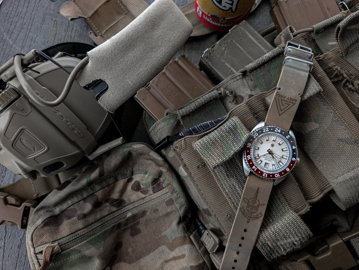 SBWC x Grey Area Co. 20mm MC1, handmade leather watch strap Photo 3.