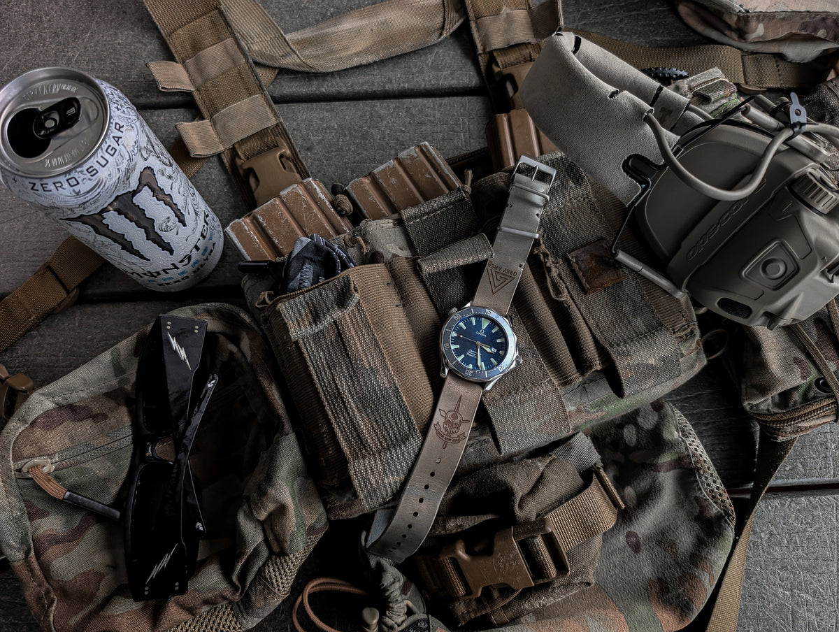 SBWC x Grey Area Co. 20mm MC1, handmade leather watch strap Photo 4.