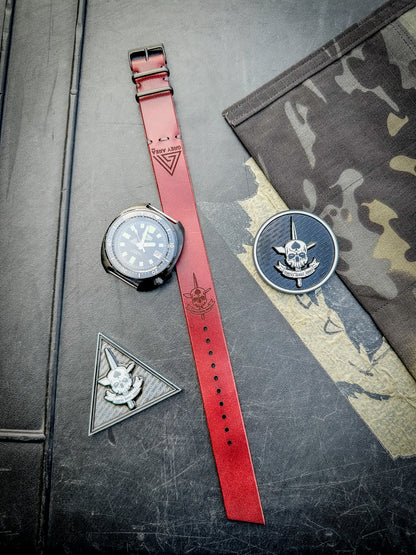 SBWC x Grey Area Co. MC1, handmade leather watch strap