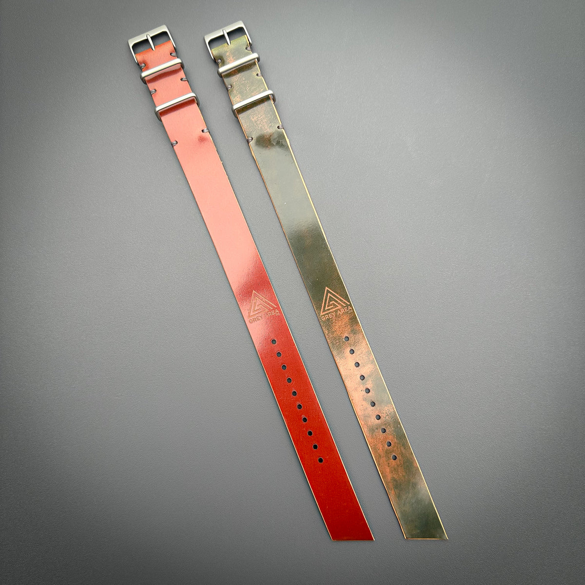 Shell Cordovan MC1 20mm, handmade shell cordovan watch strap by Grey Area Co.