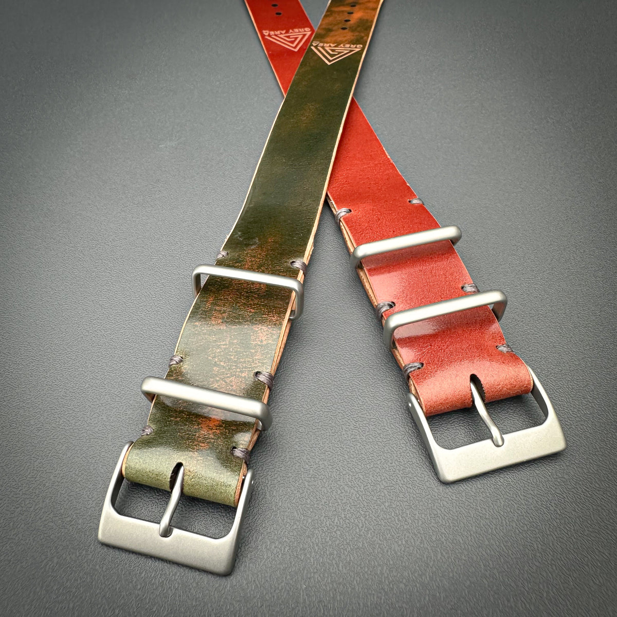 Shell Cordovan MC1 20mm, handmade shell cordovan watch strap by Grey Area Co. Photo 2.