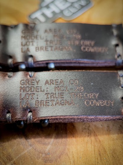 True Theory Collective Cowboy MC1, handmade leather watch strap by Grey Area Co. Photo 4.