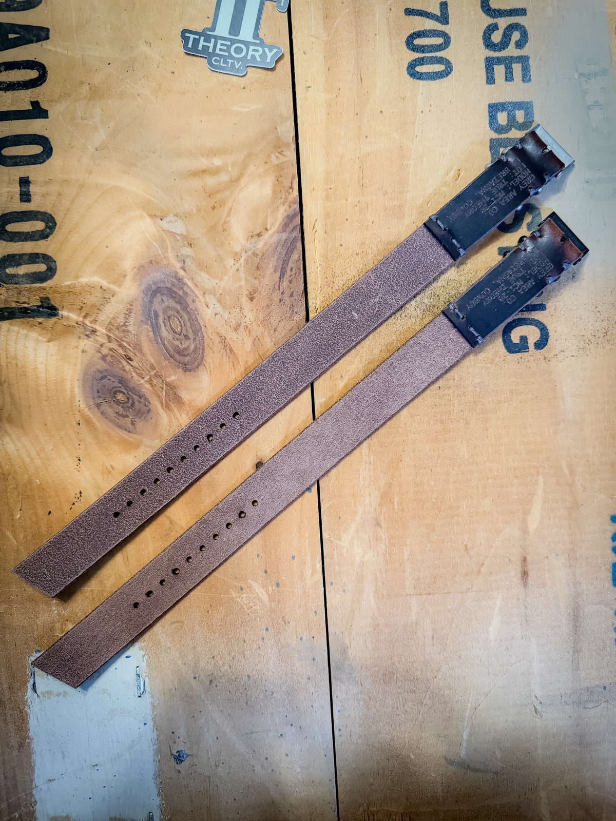 True Theory Collective Cowboy MC1, handmade leather watch strap by Grey Area Co. Photo 5.