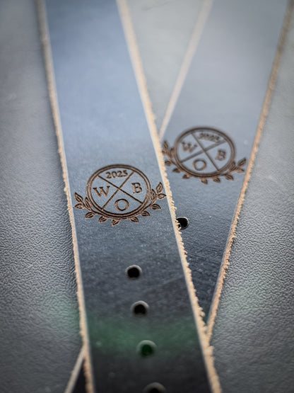 Watches On Blue MC1, handmade leather watch strap by Grey Area Co. Photo 2.