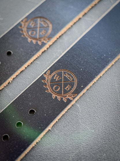 Watches On Blue MC1, handmade leather watch strap by Grey Area Co. Photo 3.
