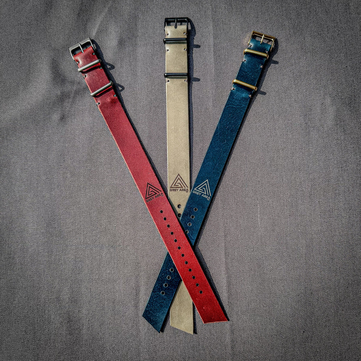 Wickett & Craig Leather MC1 Watch Strap, handmade leather watch strap by Grey Area Co.