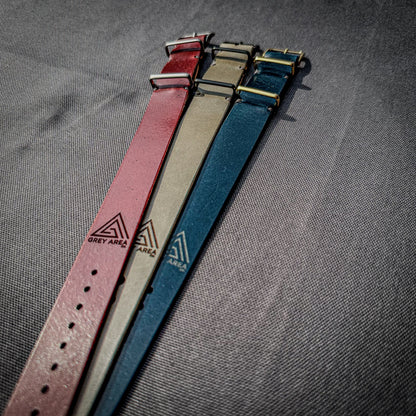 Wickett & Craig Leather MC1 Watch Strap, handmade leather watch strap by Grey Area Co. Photo 3.